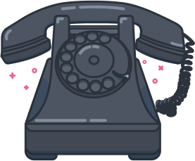 Cartoon of a telephone