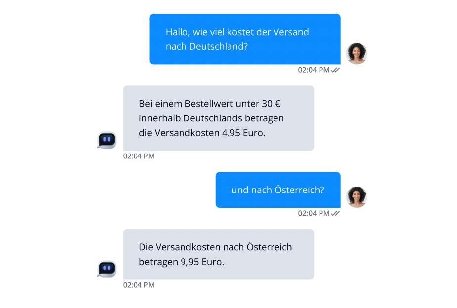 Beispiel für KI-Chatbot mit ChatGPT im Kundenservice