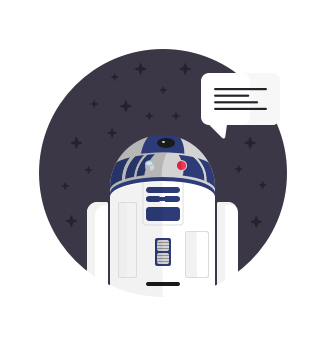 cartoon of R2D2