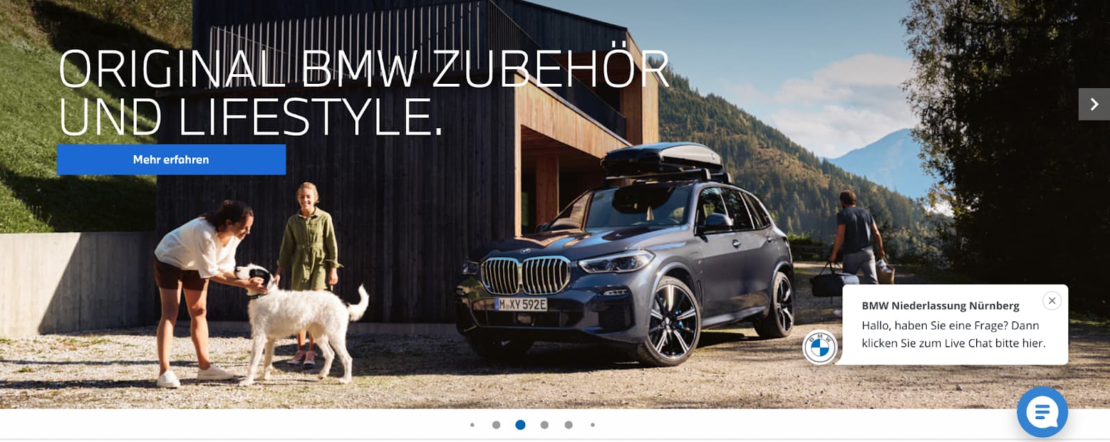 BMW Neiderlassung using Userlike website chat