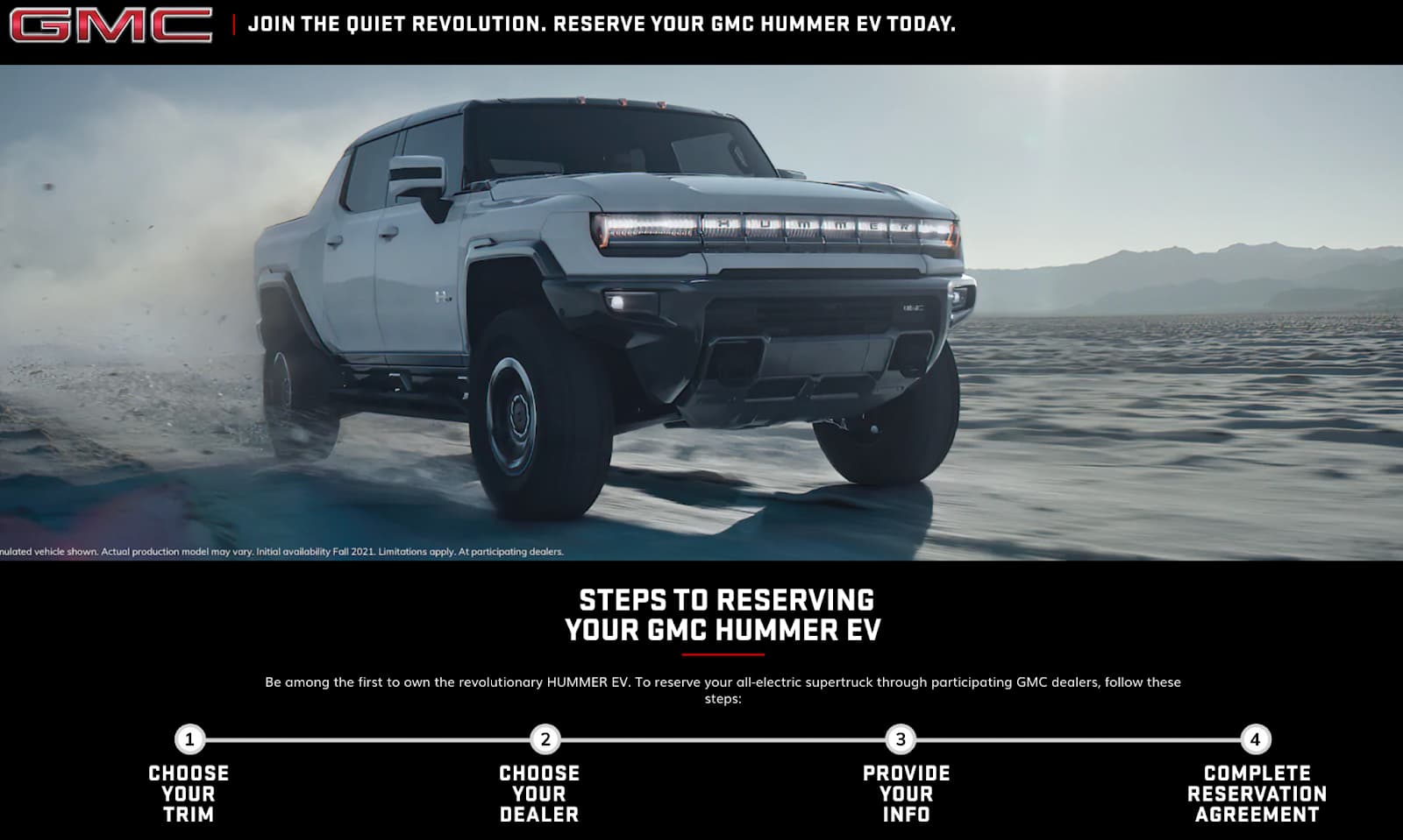 GMC Hummer reservation