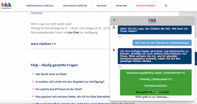 Bild des Botario Message Centers