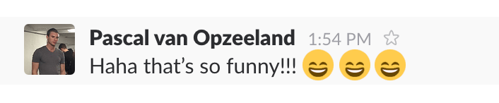 Excessive use of emoji and exclamation marks.