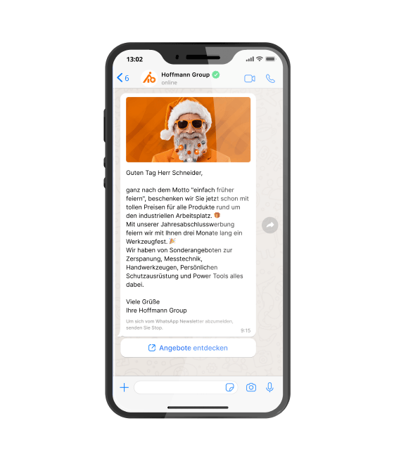WhatsApp Newsletter der Hoffmann Group