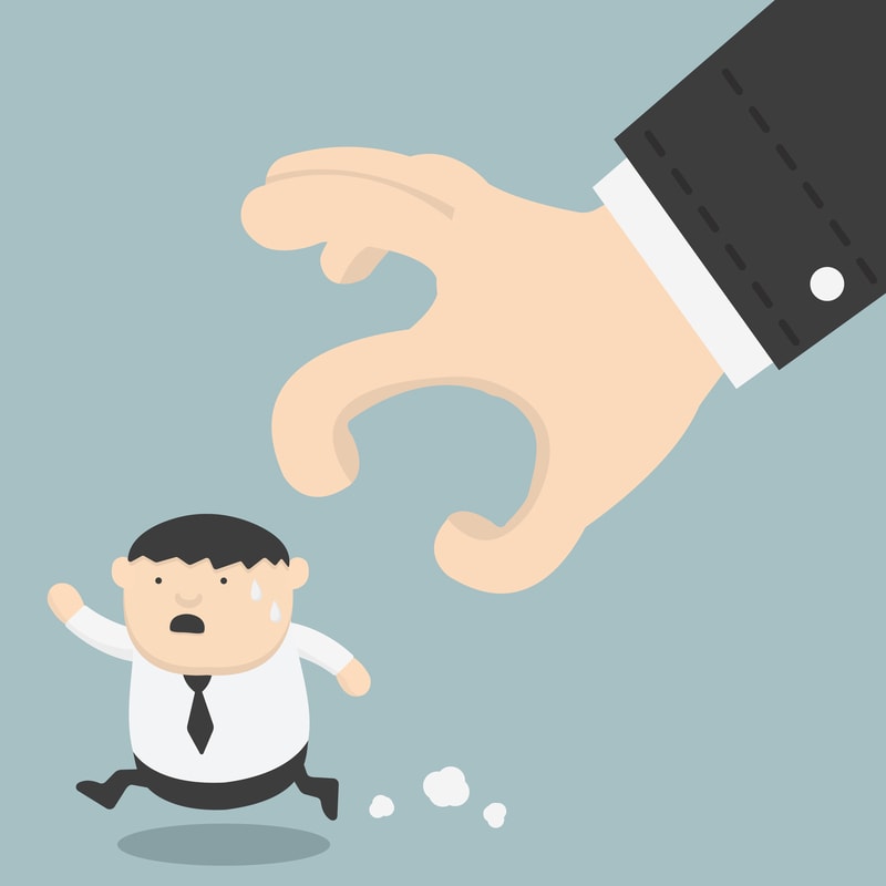cartoon of hand picking wrong employee