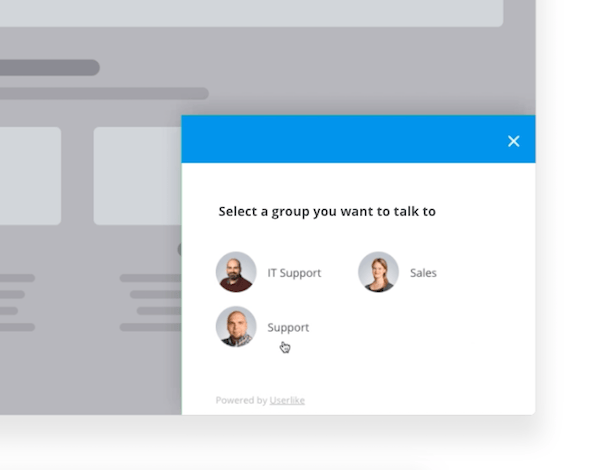 widget avec trois opérateurs