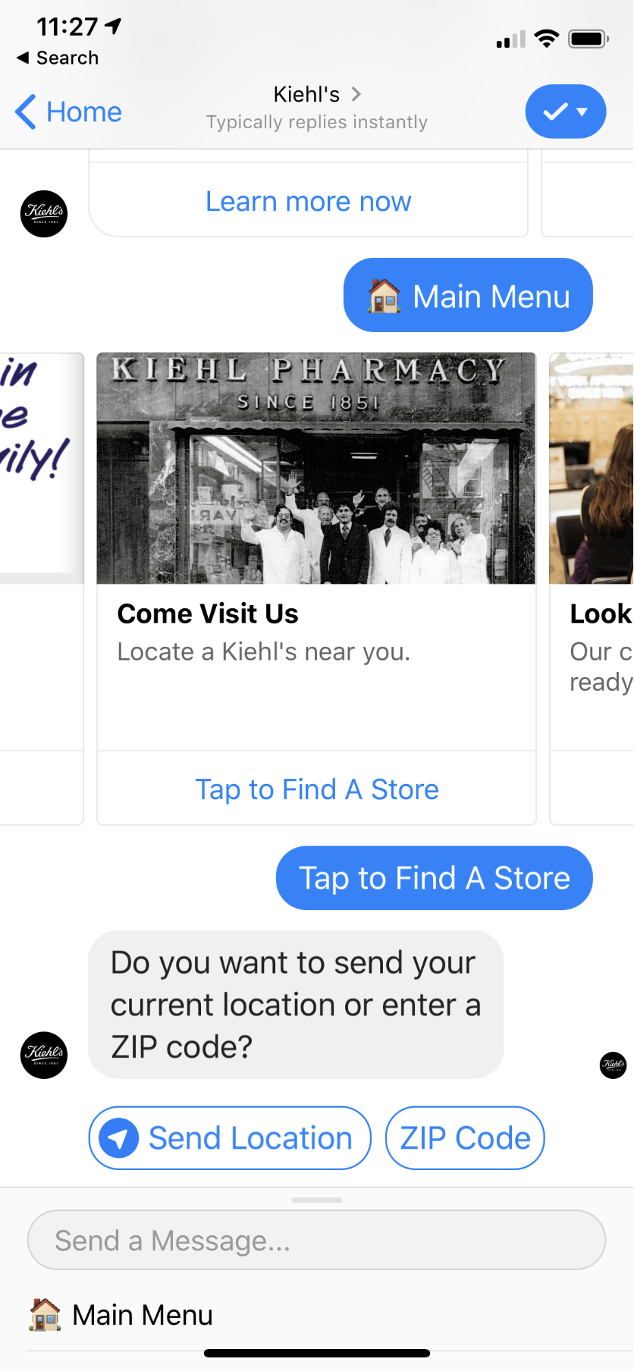 Screenshot des Chatbot der NNP-Gruppe