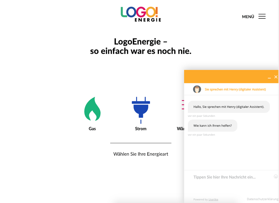 chatbot connecté à Userlike.