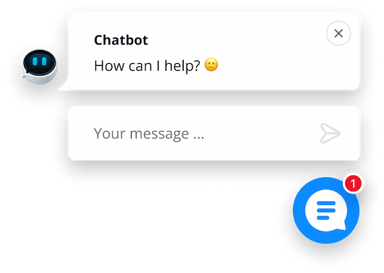 chatbot greeting a customer