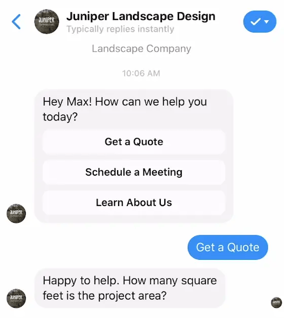 ejemplo de proveedor de chatbot manychat