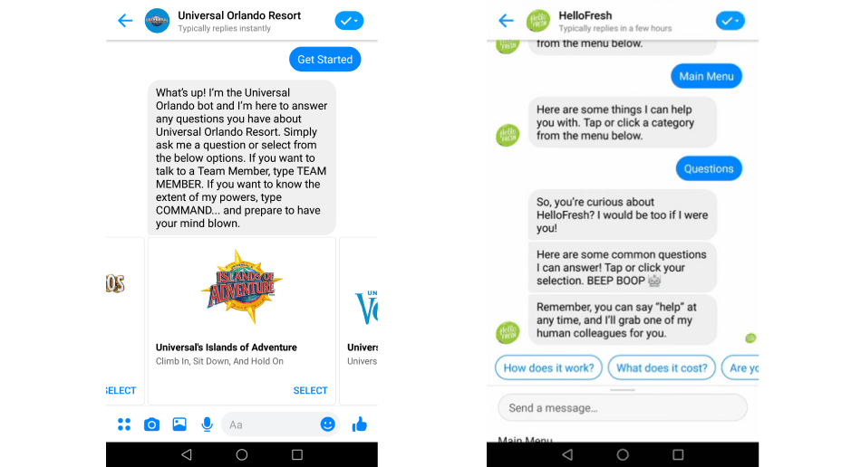 Example to show a good conversation flow