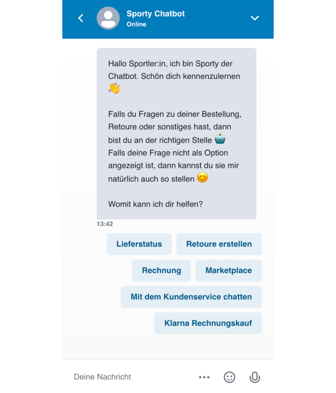 Chatbot auf Website