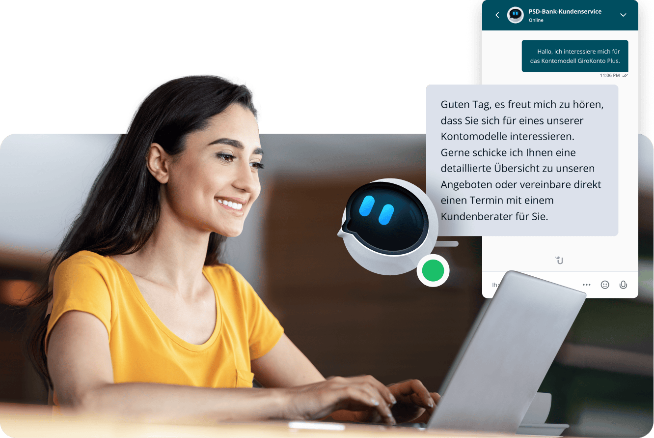 Ein Screenshot der Website der PSD Bank