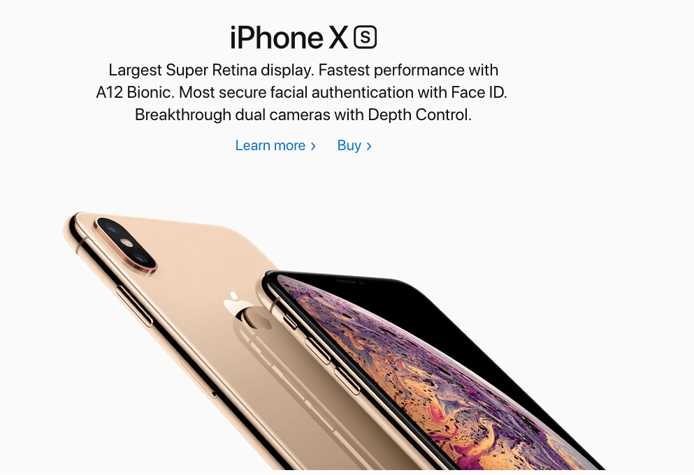 an advertisement from apple of their new iphone