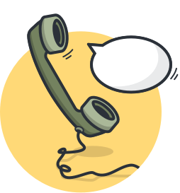 cartoon of a telephone