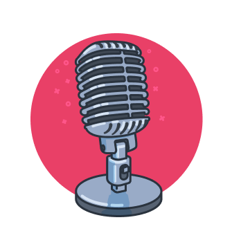 A retro microphone.
