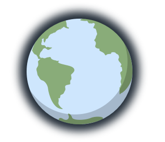 Cartoon of the Earth.