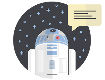 cartoon of R2D2