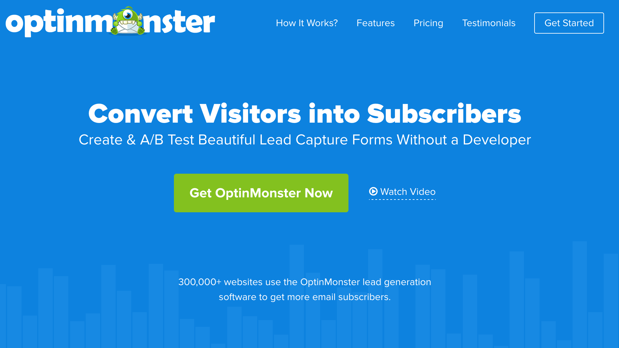 screenshot of the OptinMonster website