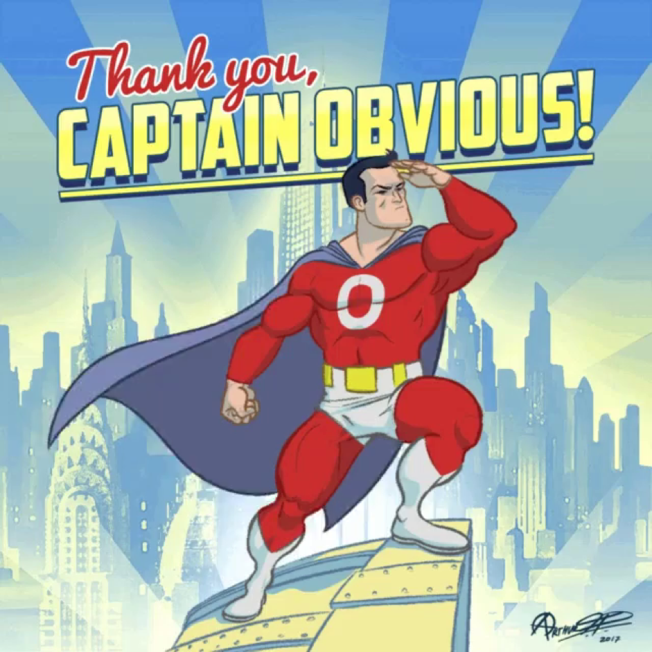 cartoon superhero captain obvious