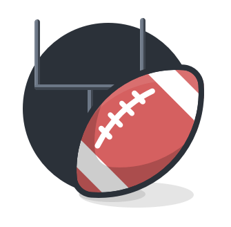 Un ballon de football américain.