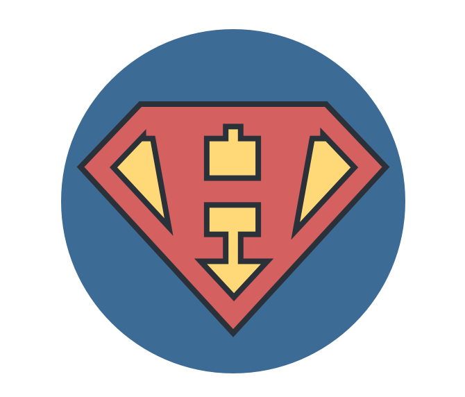 Bild von einem superman logo mit einem H