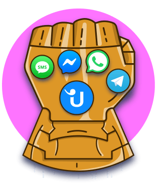 Gauntlet with messaging apps.