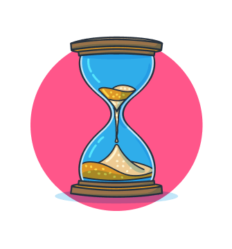 cartoon einer Sanduhr