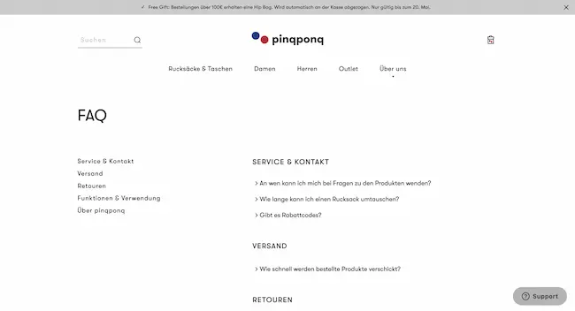 Pinqponqs Website-FAQs