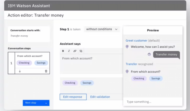 Bild des IBM watsonx Assistant Message Centers