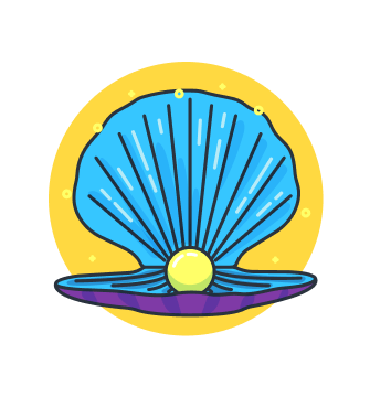 Cartoon of an oyster.