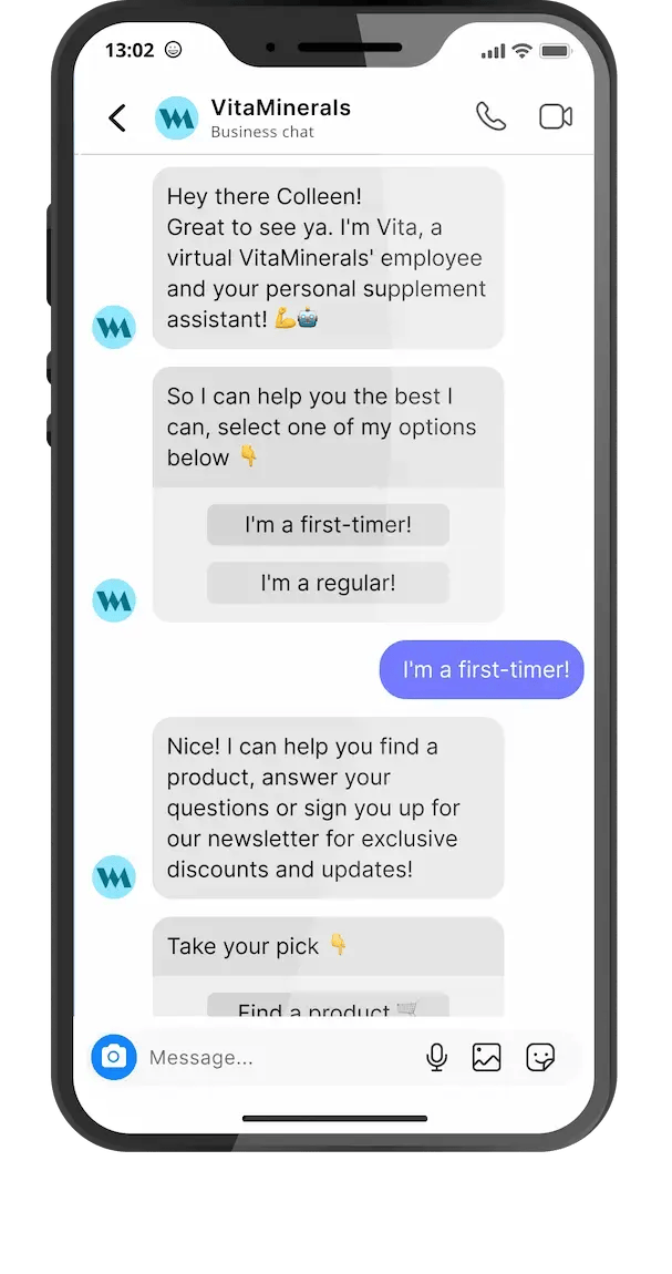 Instagram-Chatbot-Beispiel