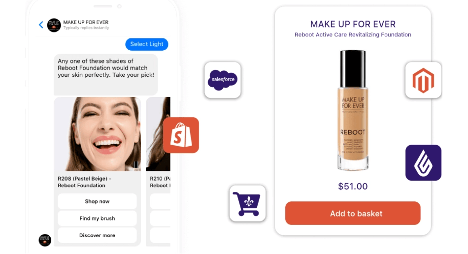 Bild einer Instagram-Conversation von Make Up for ever