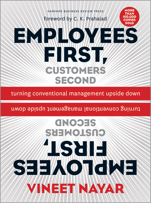 the cover of the book employees first, customers second.