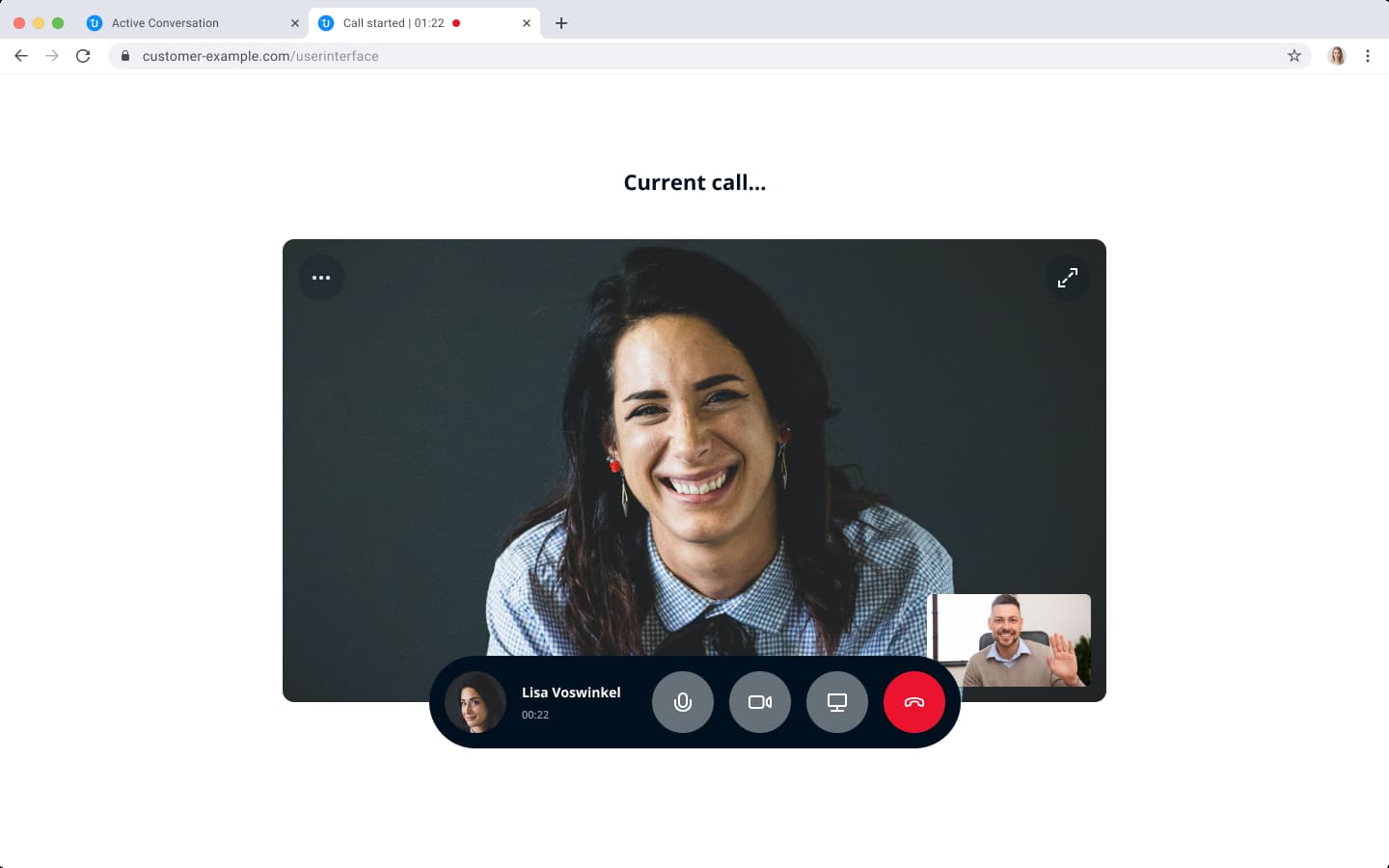 example image of a call