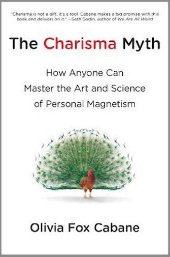 Buch Cover von The Charisma Myth mit einem Pfau