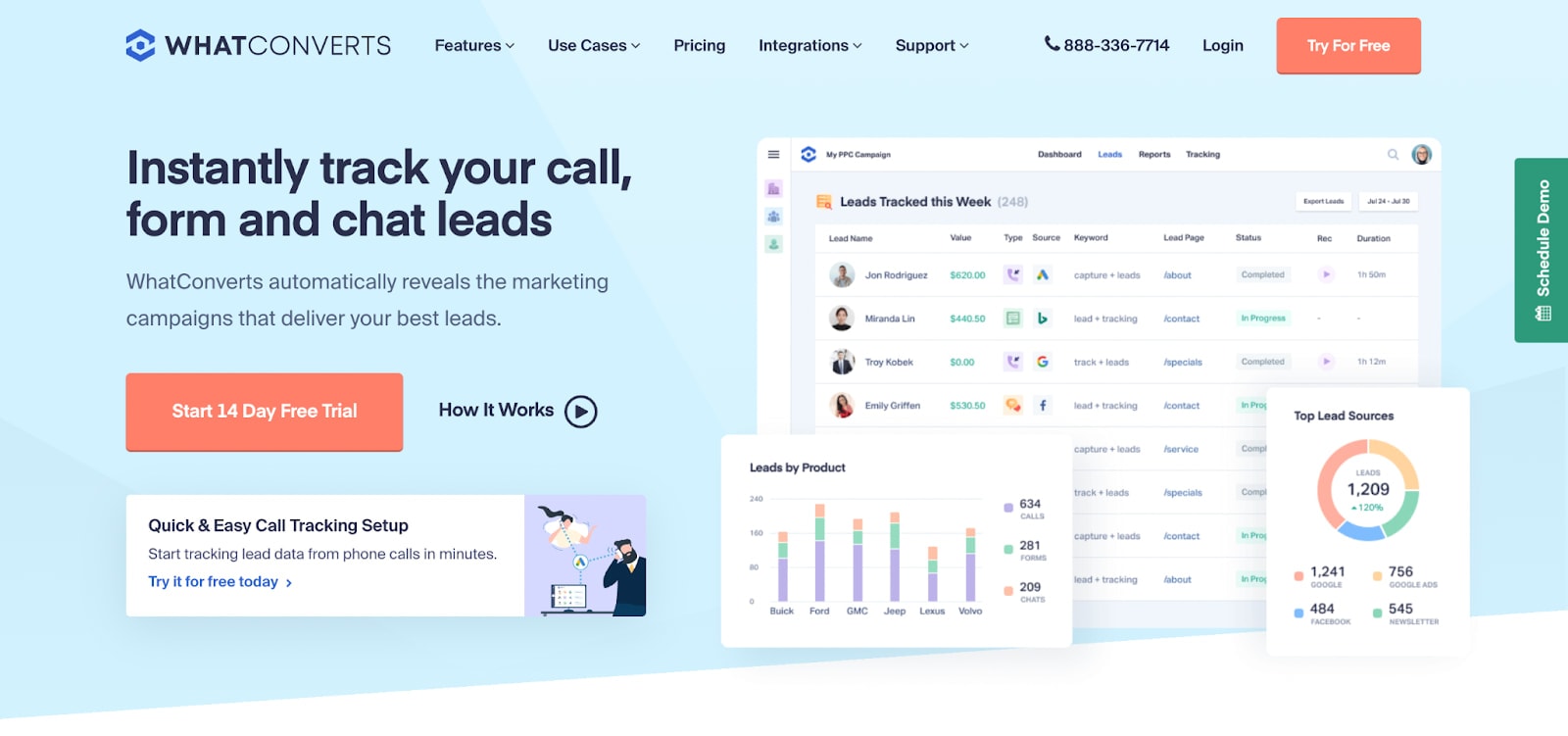 WhatConverts home page