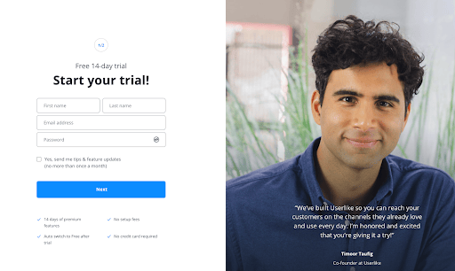 Userlike free trial