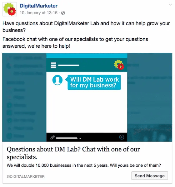 Facebook retargeting post