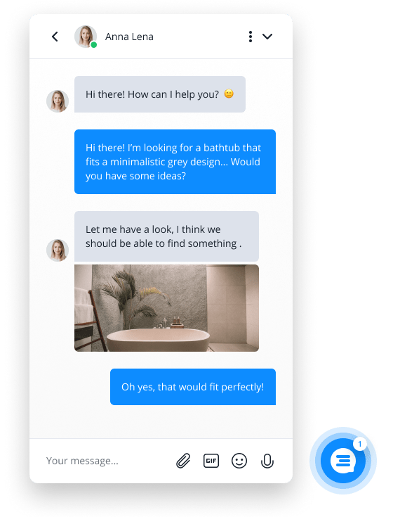 Example image of chat