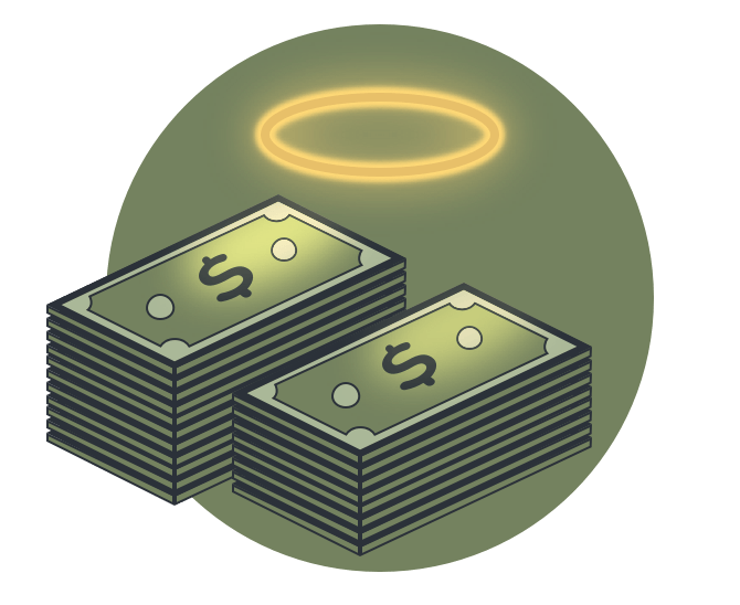 Stack of dollar bills