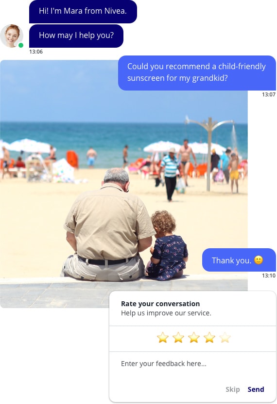 Bild zeigt Feedback-Funktion von Userlike