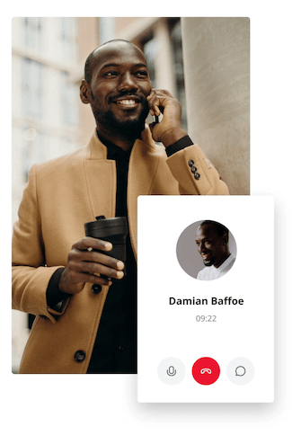 A man making a phone call