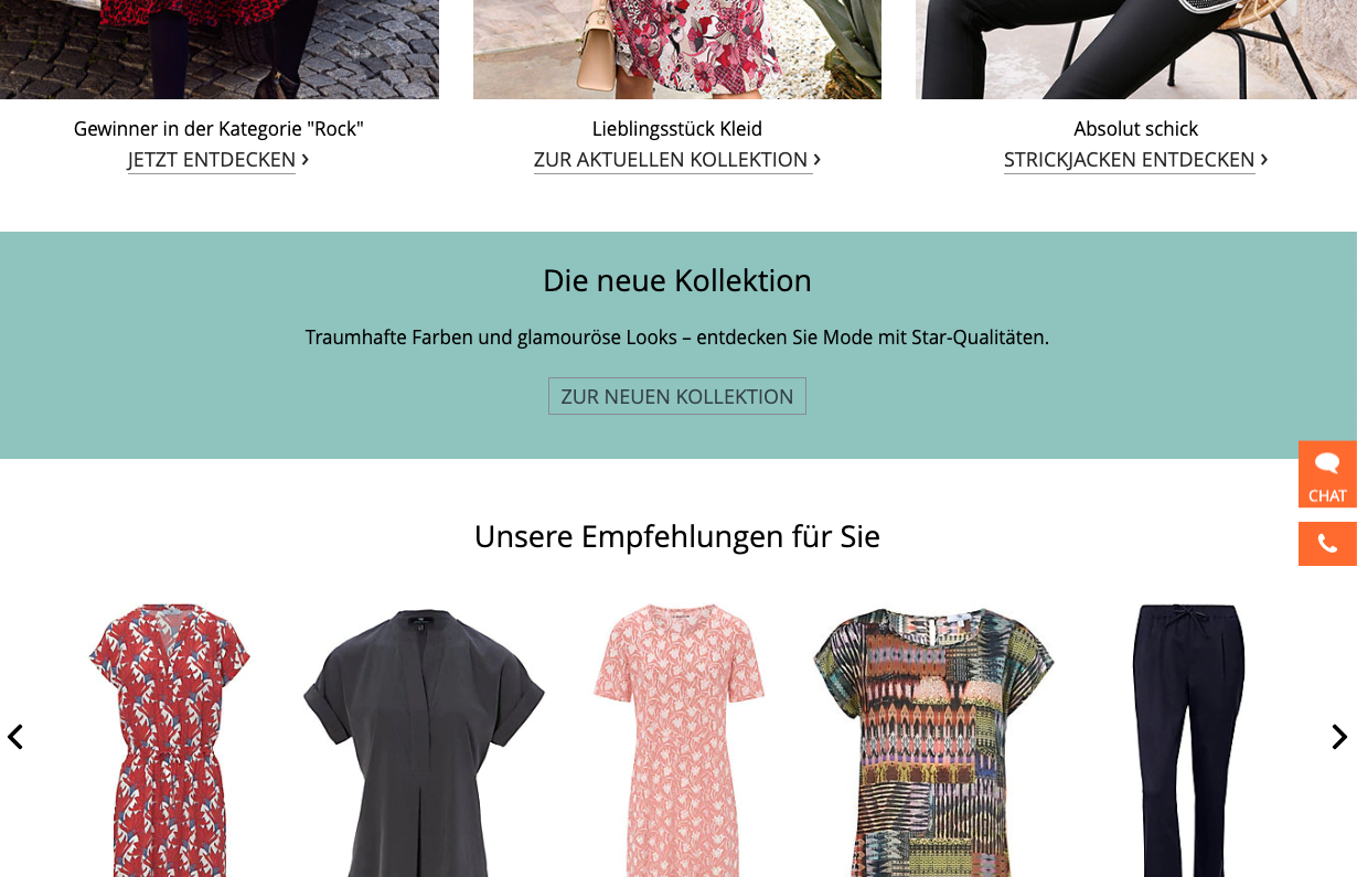 Screenshot of Peter Hahn’s fashion live chat