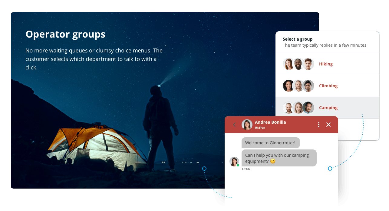 Group Select feature of Userlike.