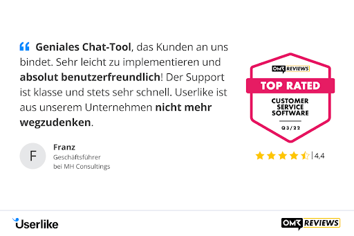 OMR-Reviews Bewertung von Userlike