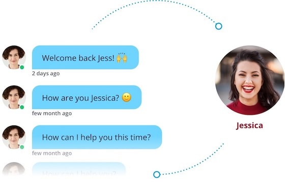 Asistencia en línea: un ejemplo del chat en vivo de Userlike