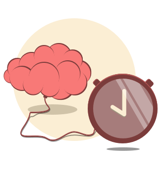 brain and a clock