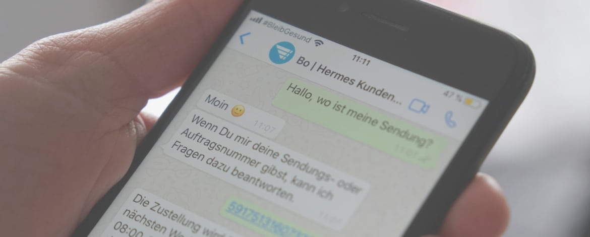 Mobile Screenshot von Hermes WhatsApp Kundenservice