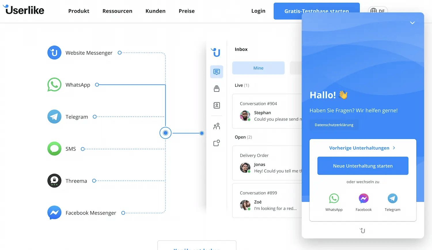 Userlike Website Messenger.